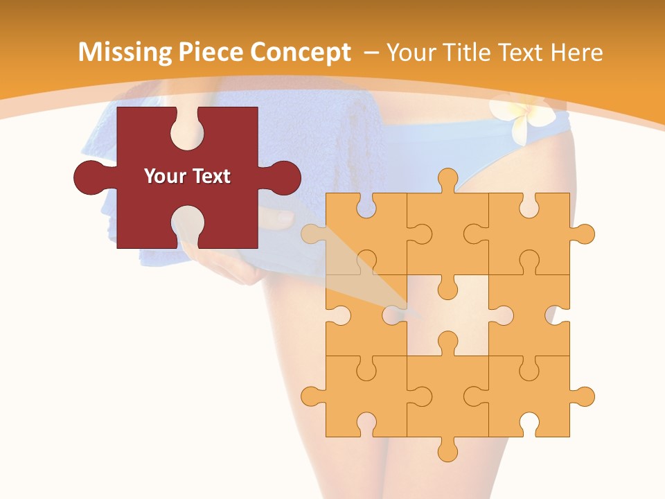 Swimsuit Sexy Towel PowerPoint Template