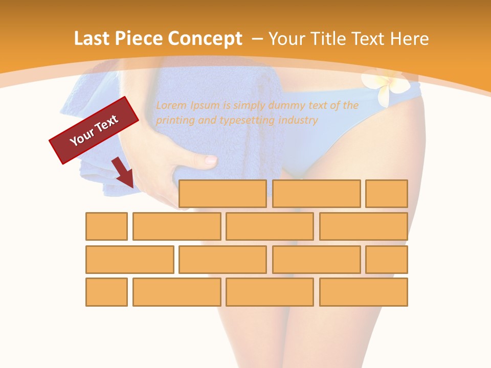 Swimsuit Sexy Towel PowerPoint Template