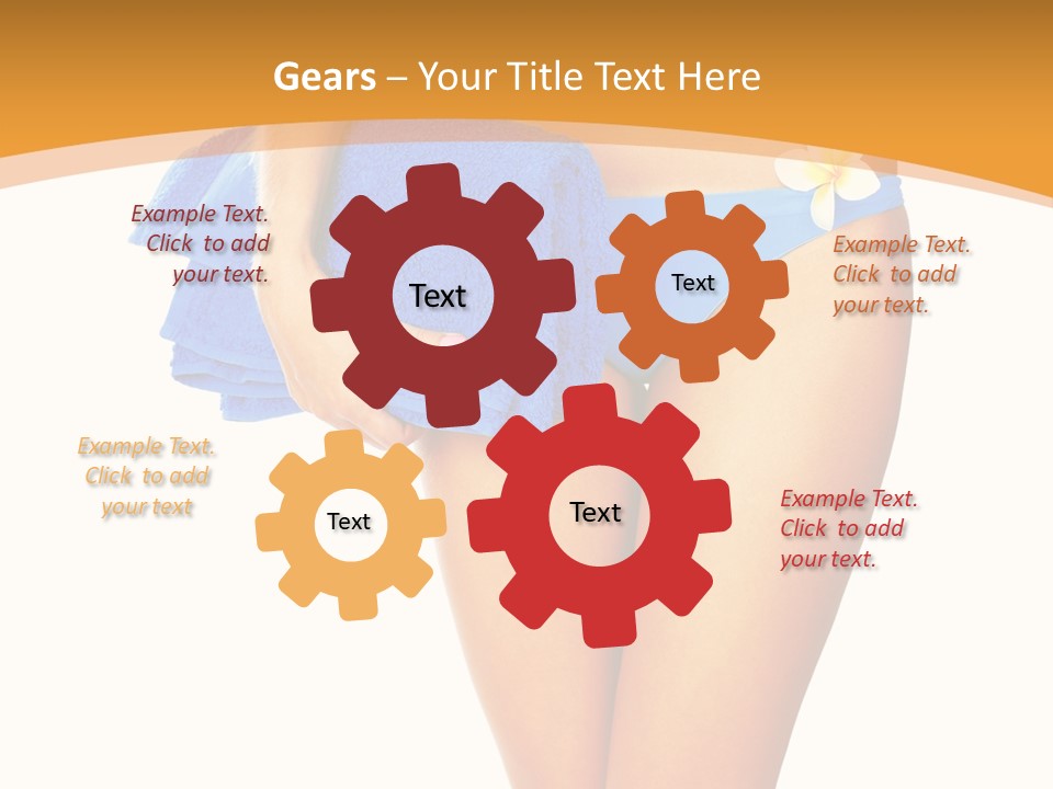 Swimsuit Sexy Towel PowerPoint Template