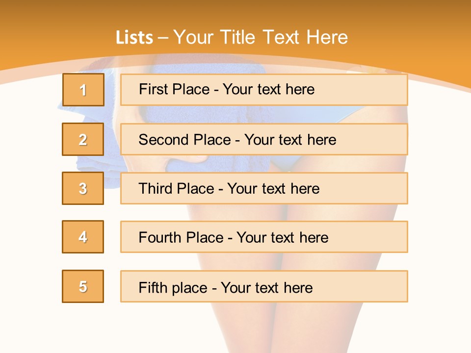 Swimsuit Sexy Towel PowerPoint Template