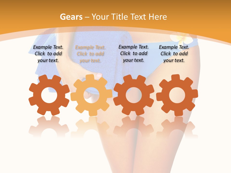 Swimsuit Sexy Towel PowerPoint Template