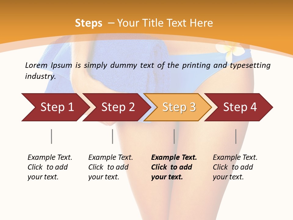 Swimsuit Sexy Towel PowerPoint Template