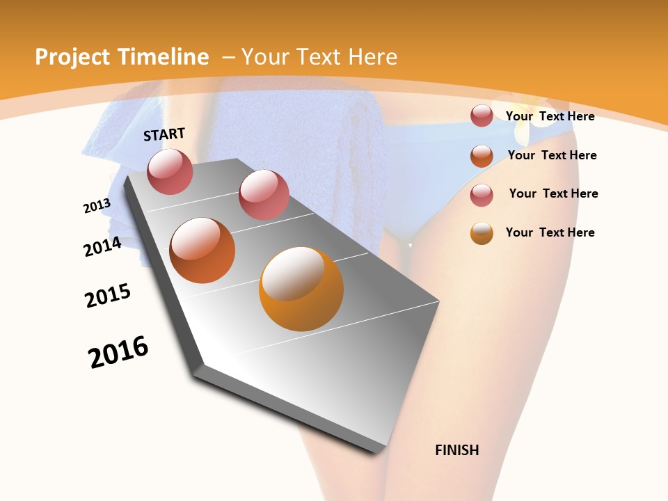 Swimsuit Sexy Towel PowerPoint Template