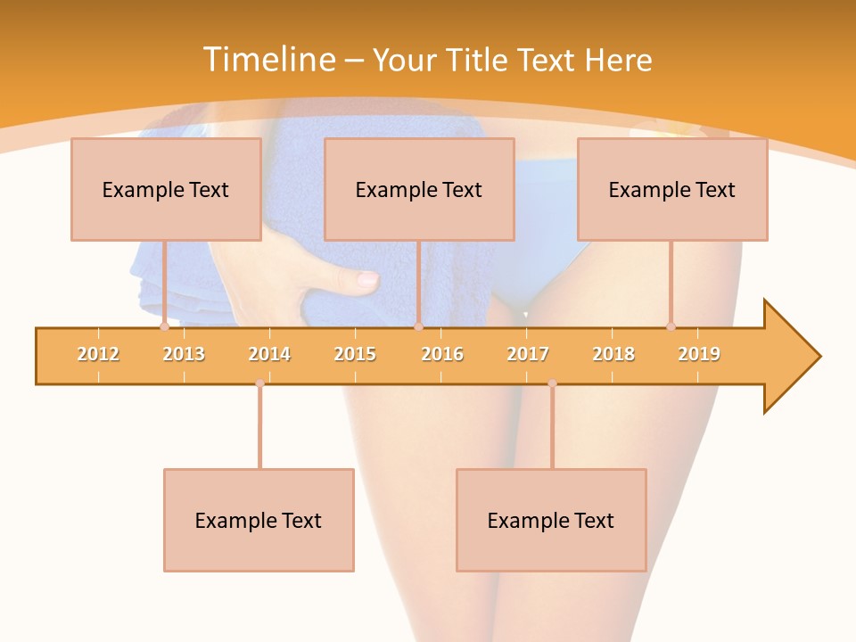 Swimsuit Sexy Towel PowerPoint Template