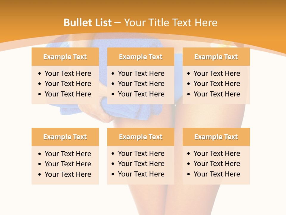 Swimsuit Sexy Towel PowerPoint Template