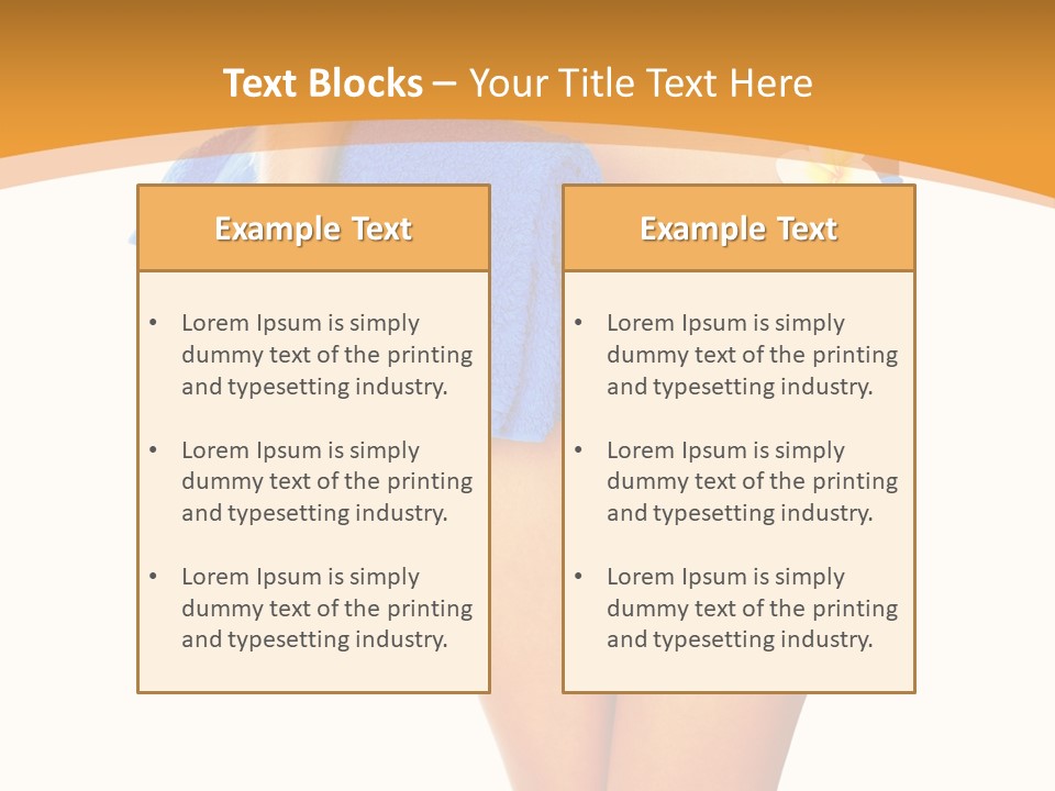 Swimsuit Sexy Towel PowerPoint Template