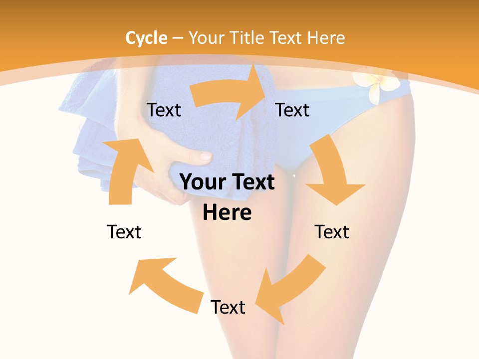 Swimsuit Sexy Towel PowerPoint Template