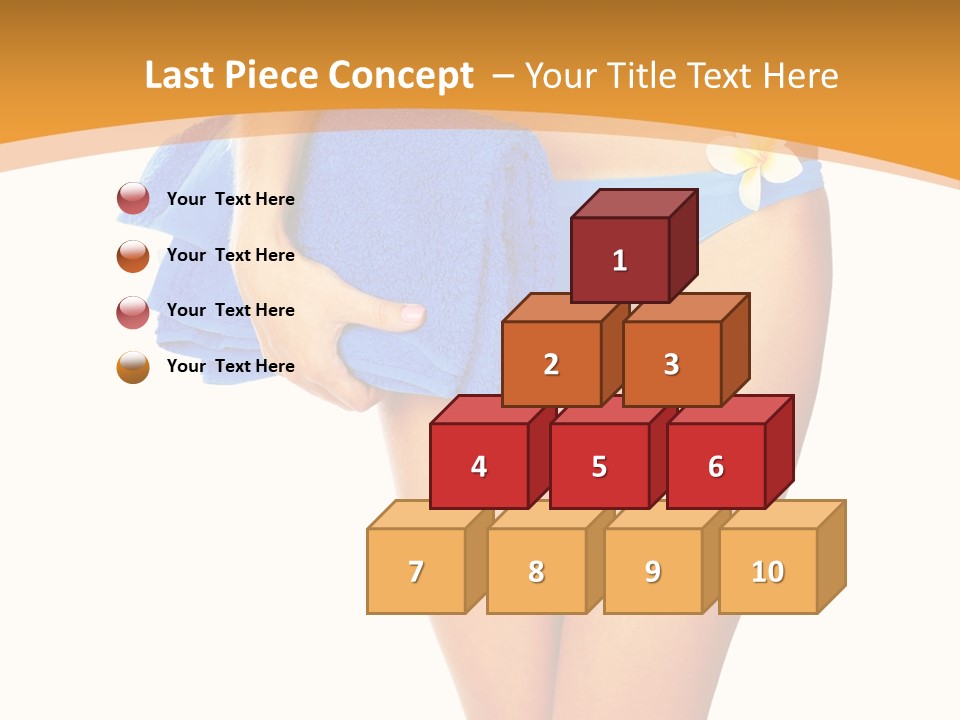 Swimsuit Sexy Towel PowerPoint Template