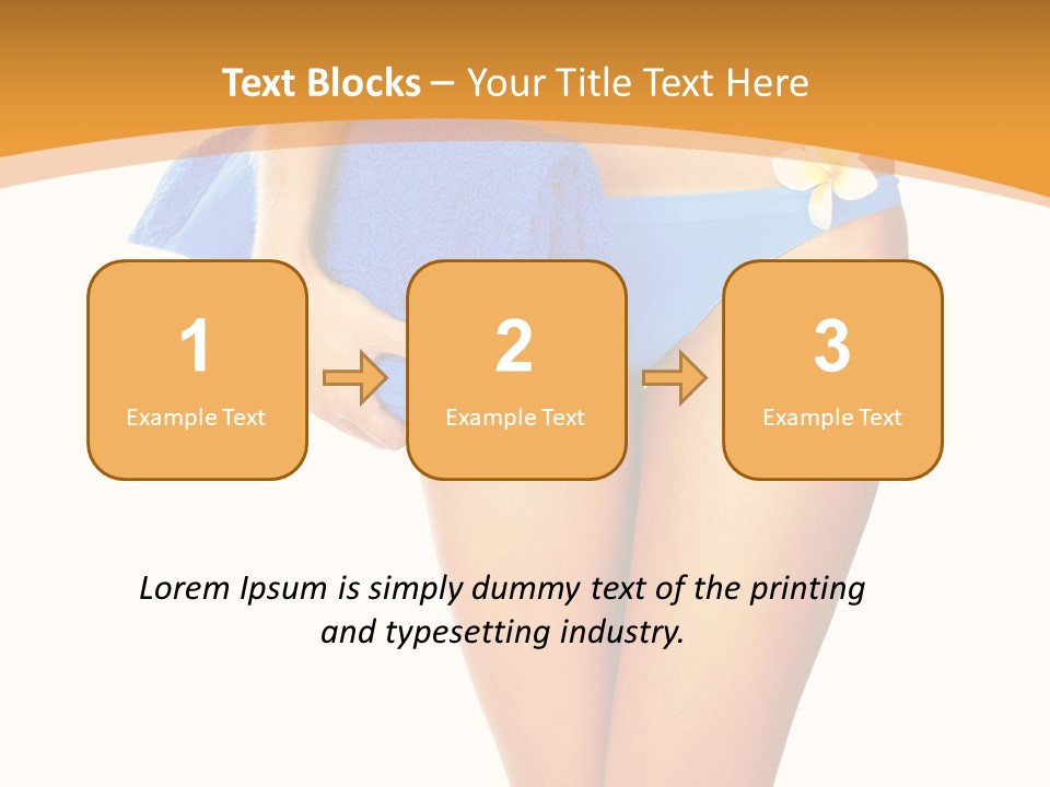 Swimsuit Sexy Towel PowerPoint Template