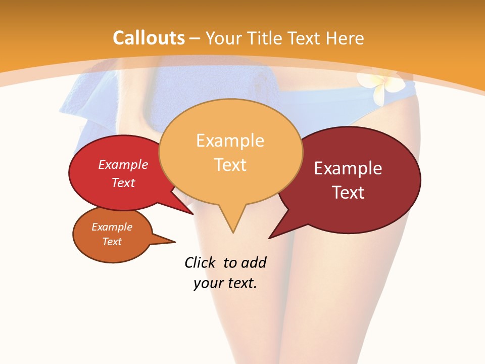 Swimsuit Sexy Towel PowerPoint Template