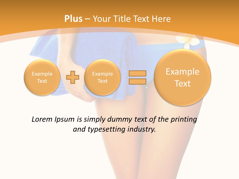 Swimsuit Sexy Towel PowerPoint Template