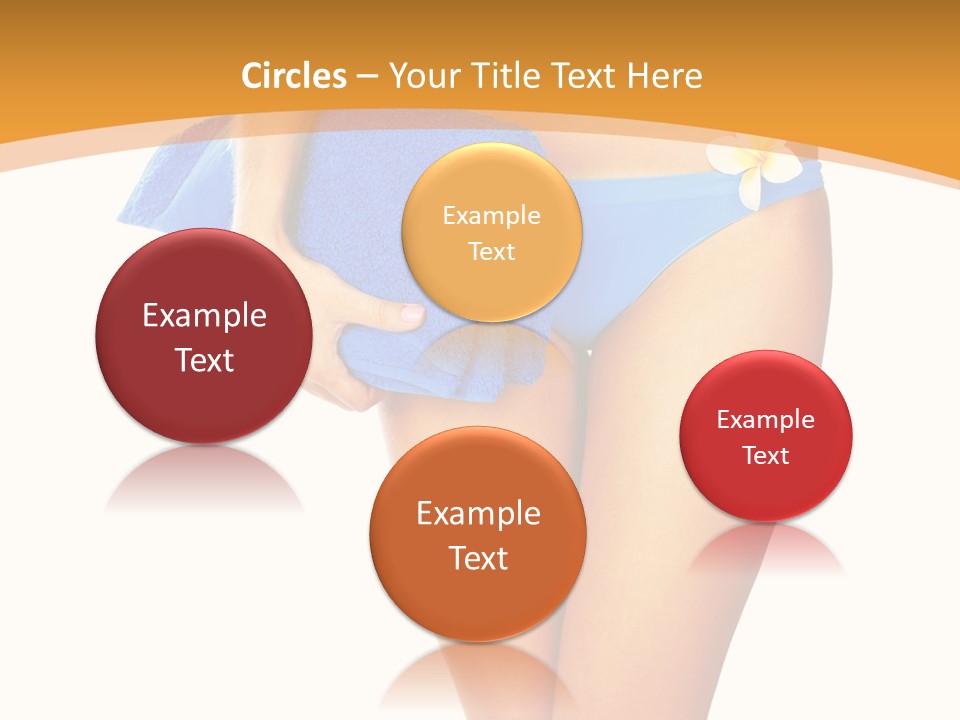 Swimsuit Sexy Towel PowerPoint Template