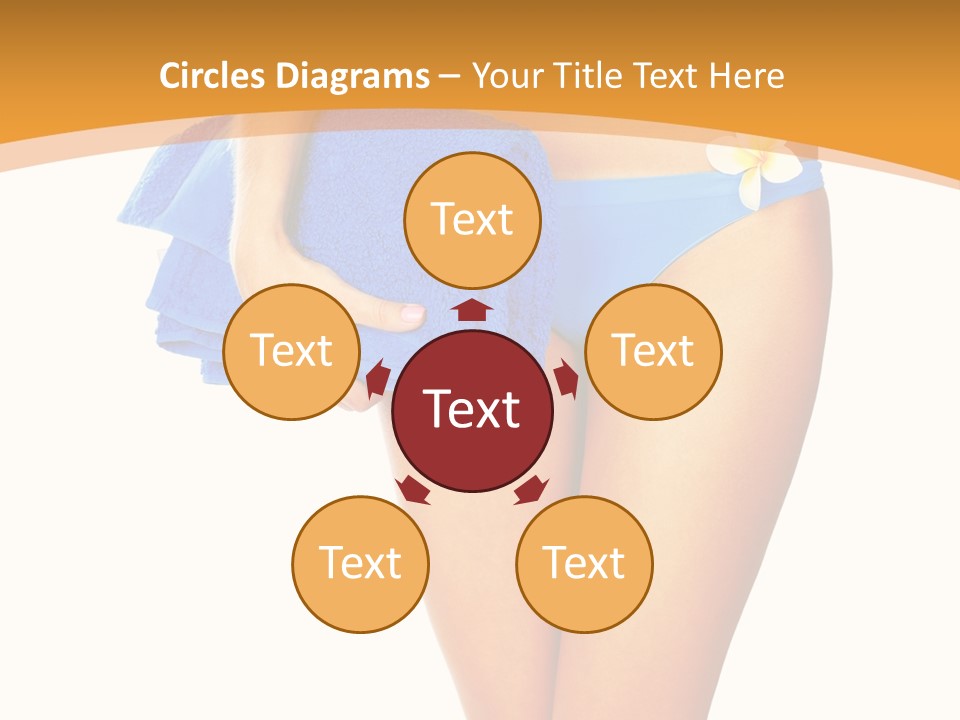 Swimsuit Sexy Towel PowerPoint Template