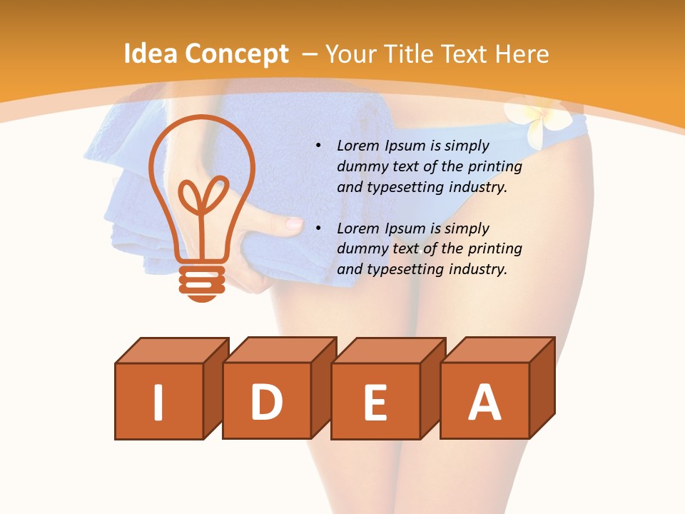 Swimsuit Sexy Towel PowerPoint Template