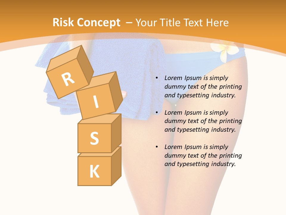 Swimsuit Sexy Towel PowerPoint Template