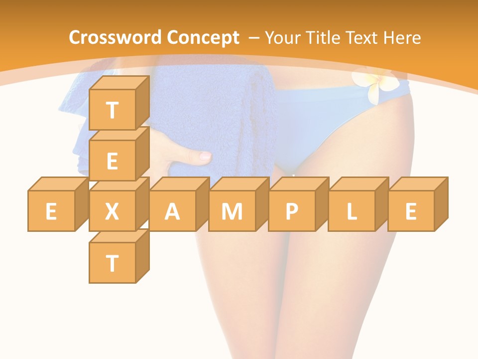 Swimsuit Sexy Towel PowerPoint Template