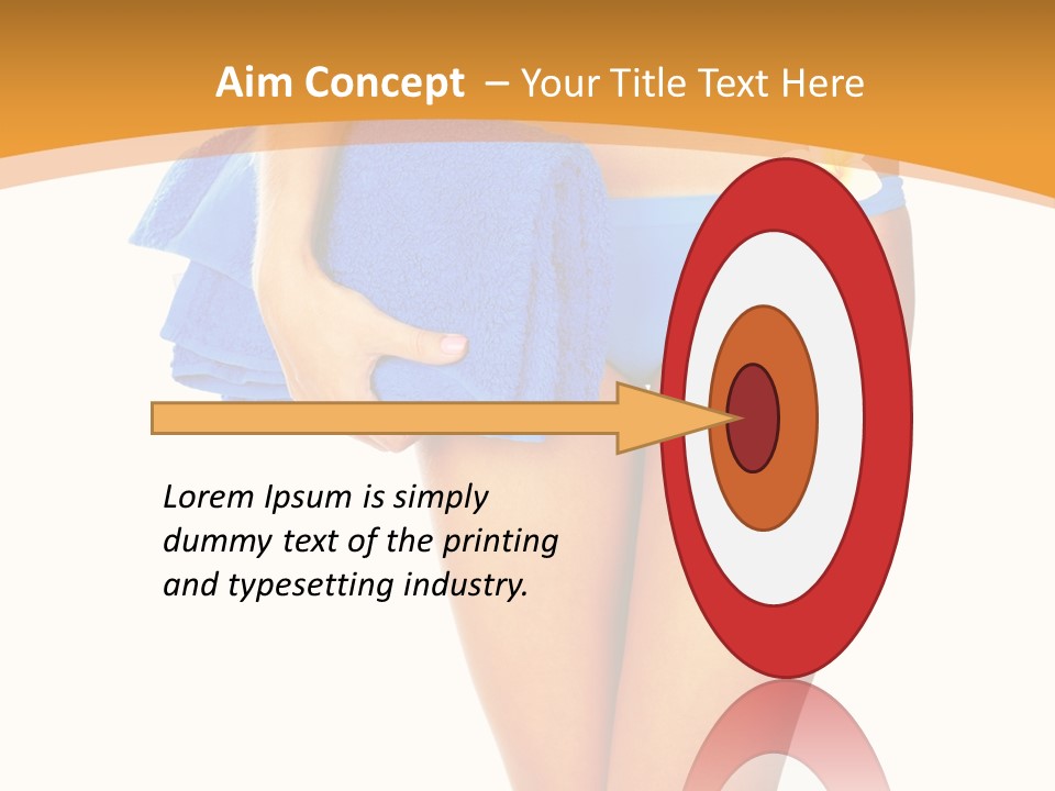 Swimsuit Sexy Towel PowerPoint Template
