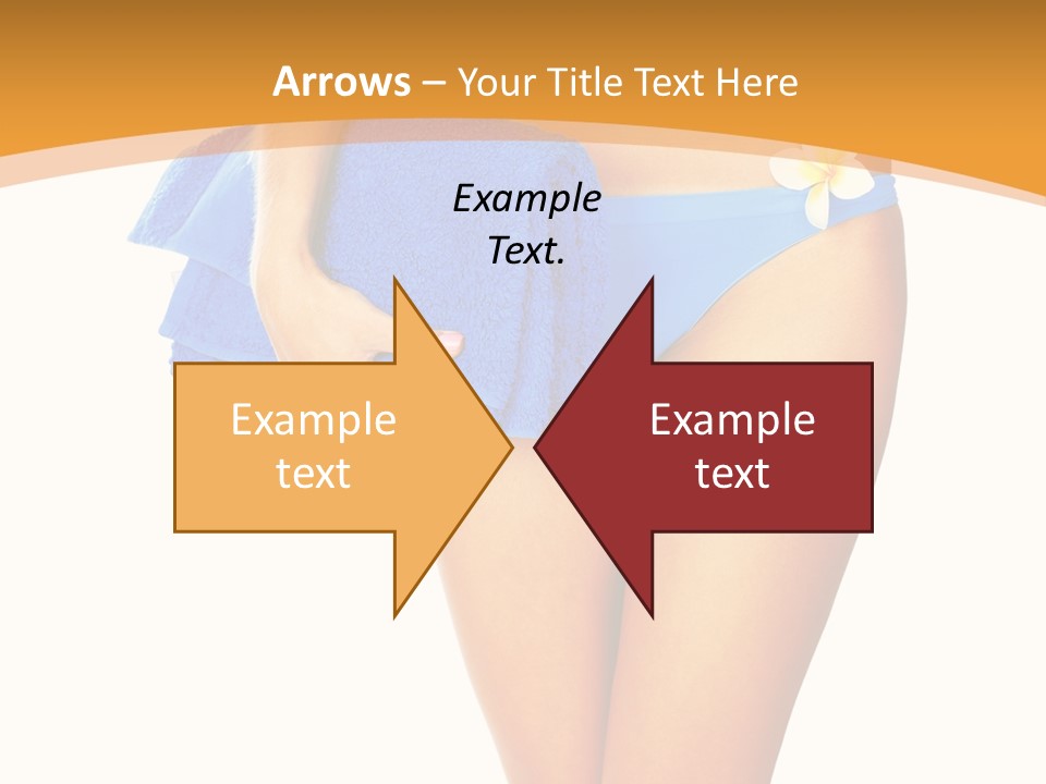 Swimsuit Sexy Towel PowerPoint Template