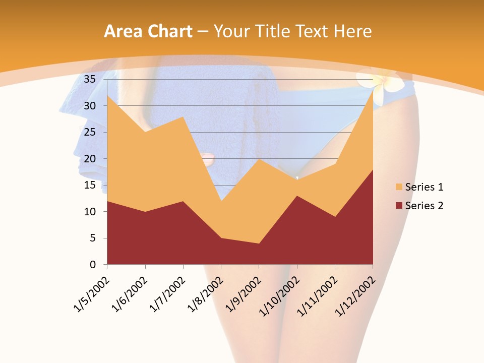 Swimsuit Sexy Towel PowerPoint Template