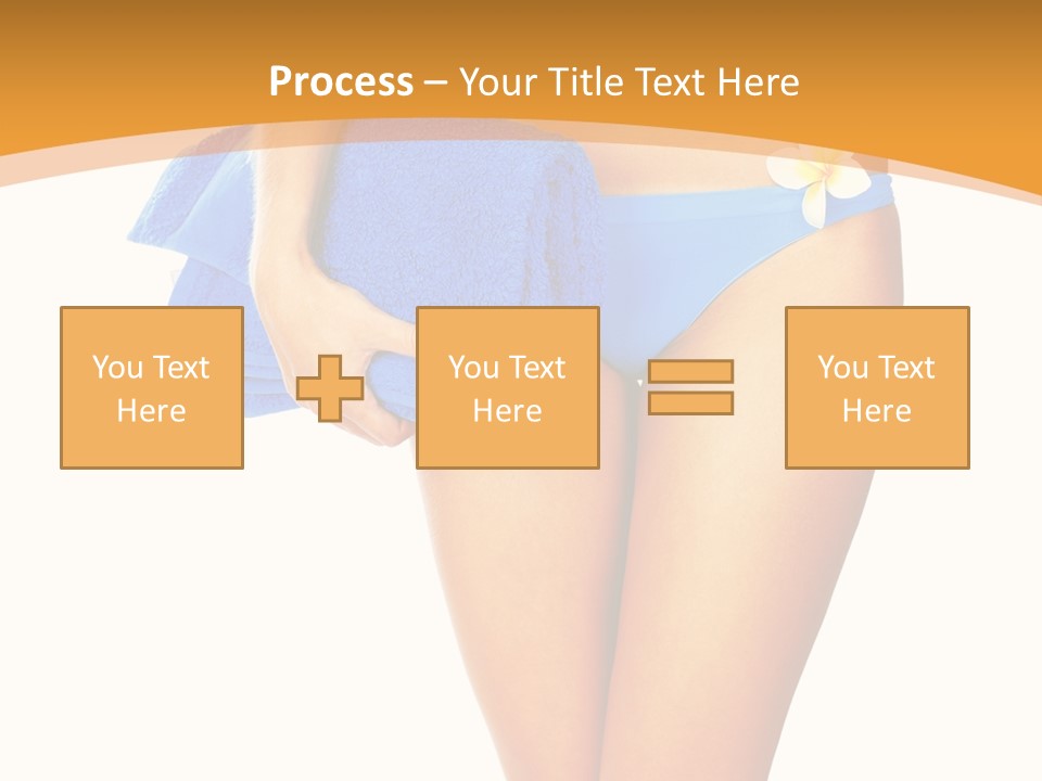 Swimsuit Sexy Towel PowerPoint Template