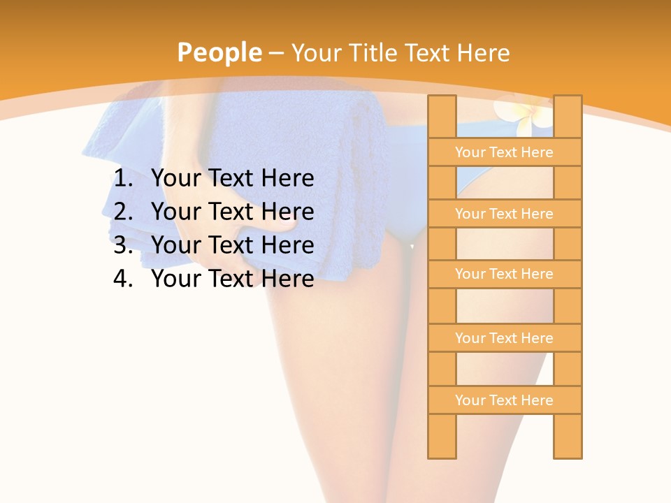 Swimsuit Sexy Towel PowerPoint Template