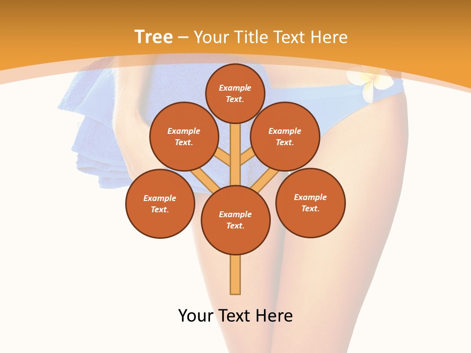 Swimsuit Sexy Towel PowerPoint Template