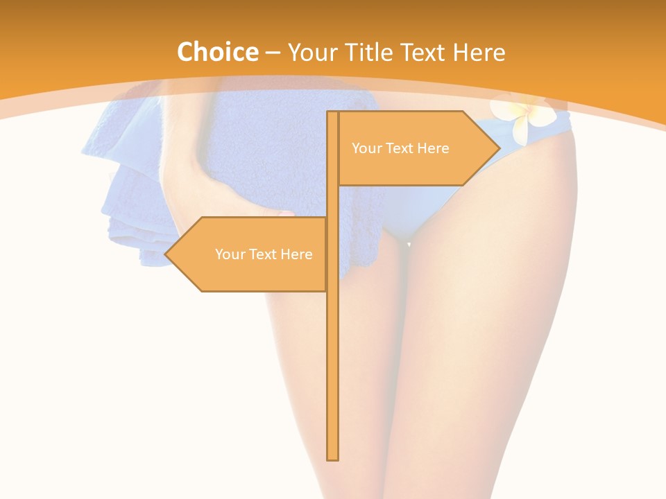 Swimsuit Sexy Towel PowerPoint Template