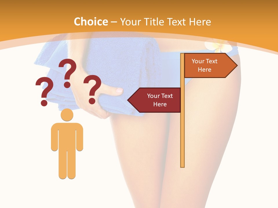 Swimsuit Sexy Towel PowerPoint Template