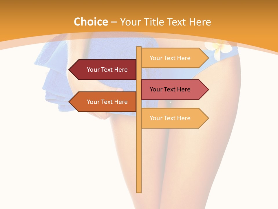 Swimsuit Sexy Towel PowerPoint Template