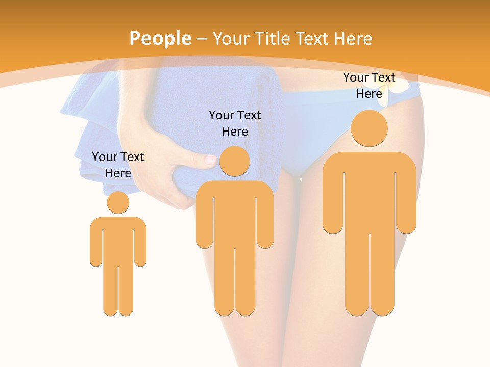 Swimsuit Sexy Towel PowerPoint Template