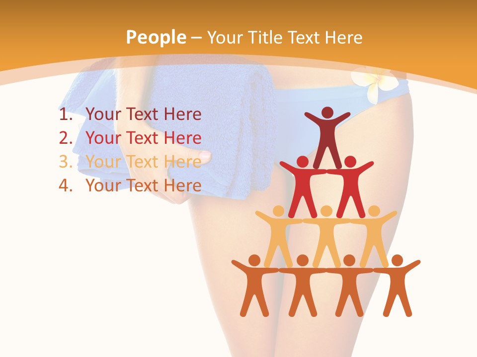 Swimsuit Sexy Towel PowerPoint Template