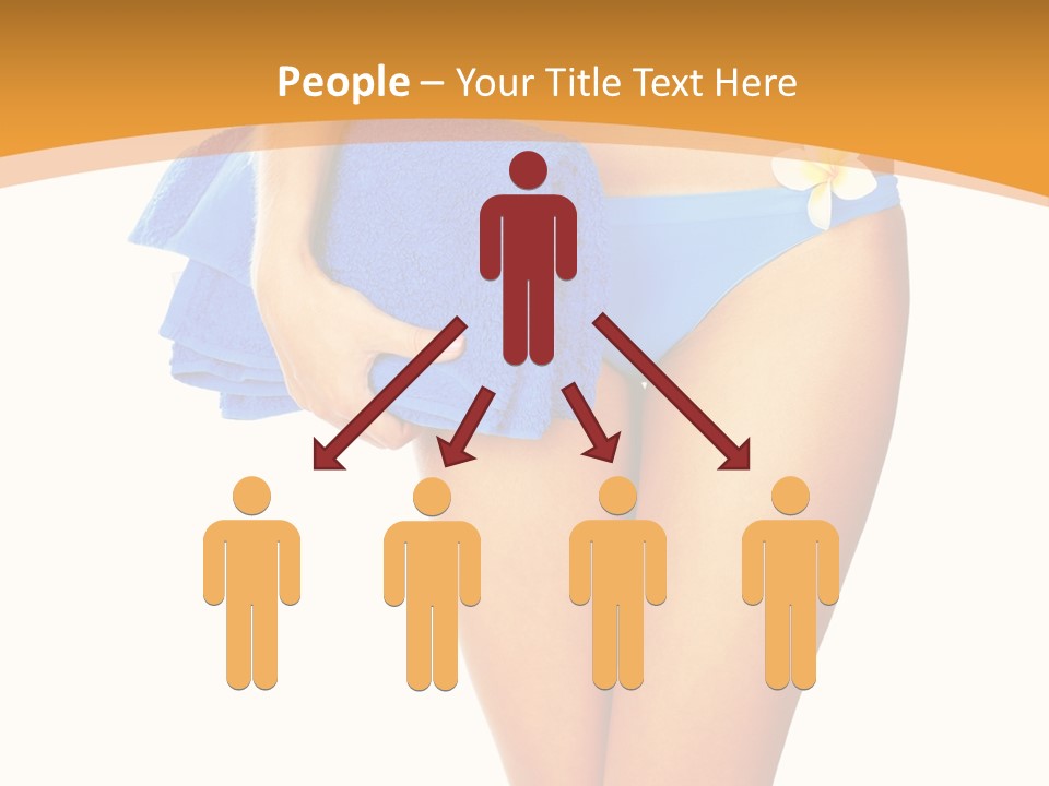Swimsuit Sexy Towel PowerPoint Template