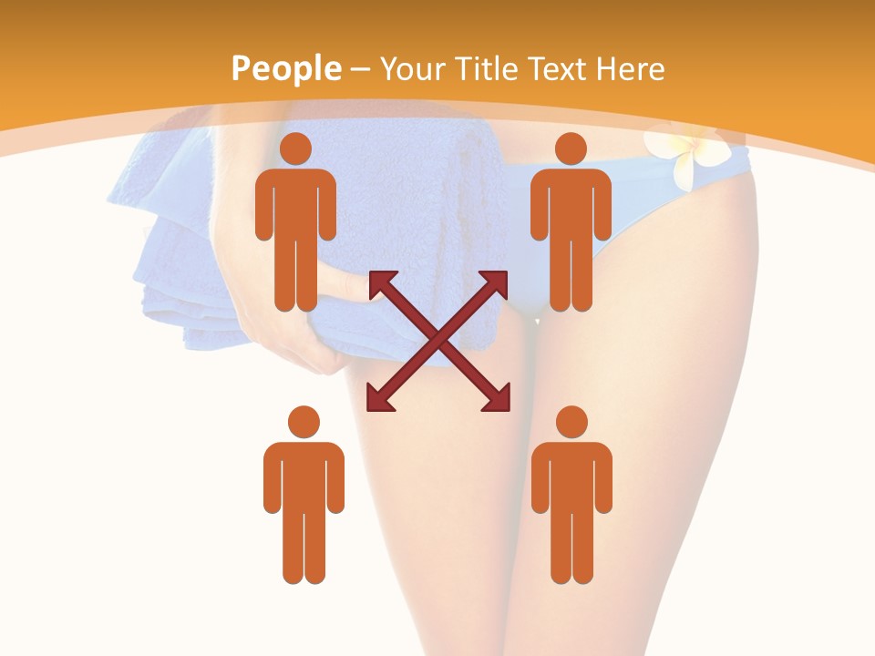 Swimsuit Sexy Towel PowerPoint Template
