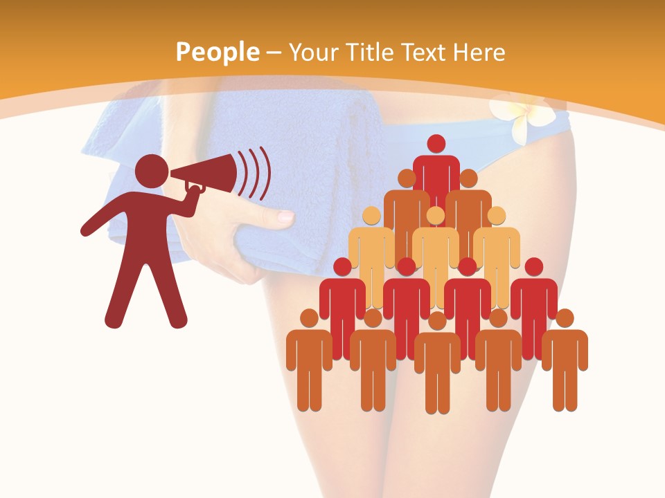 Swimsuit Sexy Towel PowerPoint Template