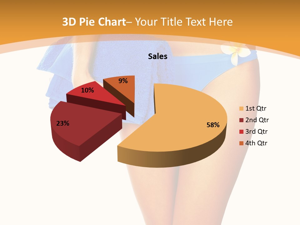 Swimsuit Sexy Towel PowerPoint Template