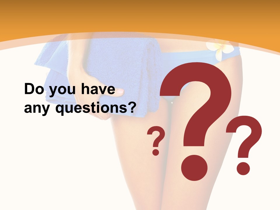 Swimsuit Sexy Towel PowerPoint Template