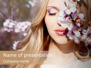 Relax Blossom White PowerPoint Template