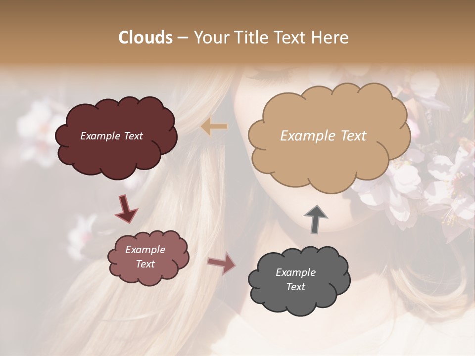 Relax Blossom White PowerPoint Template