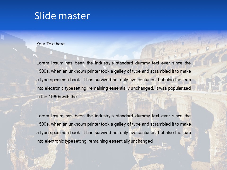 Culture Blue Brick PowerPoint Template