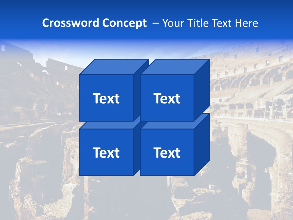 Culture Blue Brick PowerPoint Template
