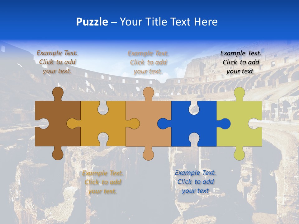 Culture Blue Brick PowerPoint Template
