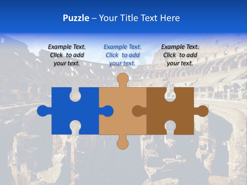 Culture Blue Brick PowerPoint Template