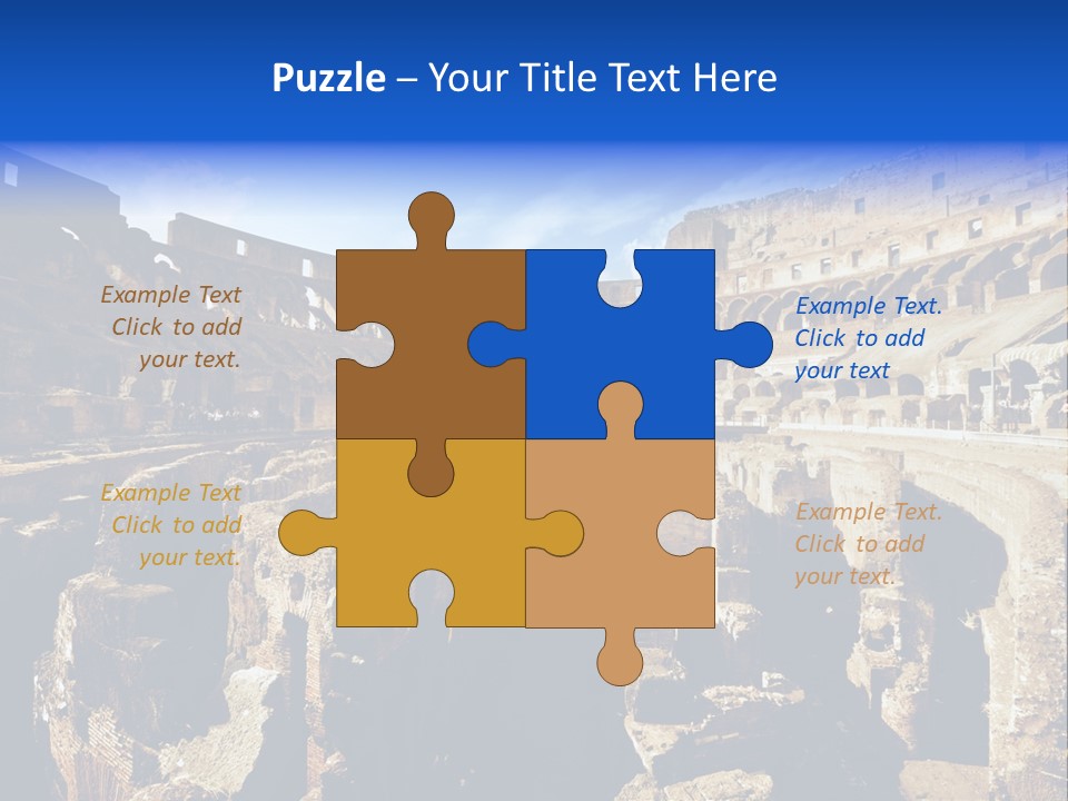 Culture Blue Brick PowerPoint Template