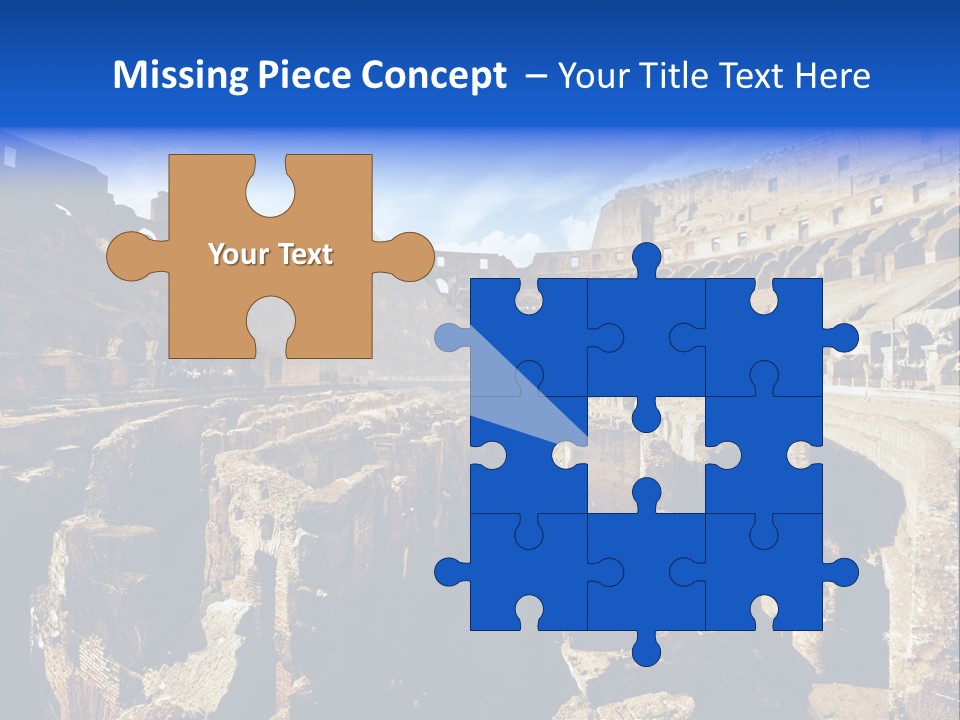 Culture Blue Brick PowerPoint Template