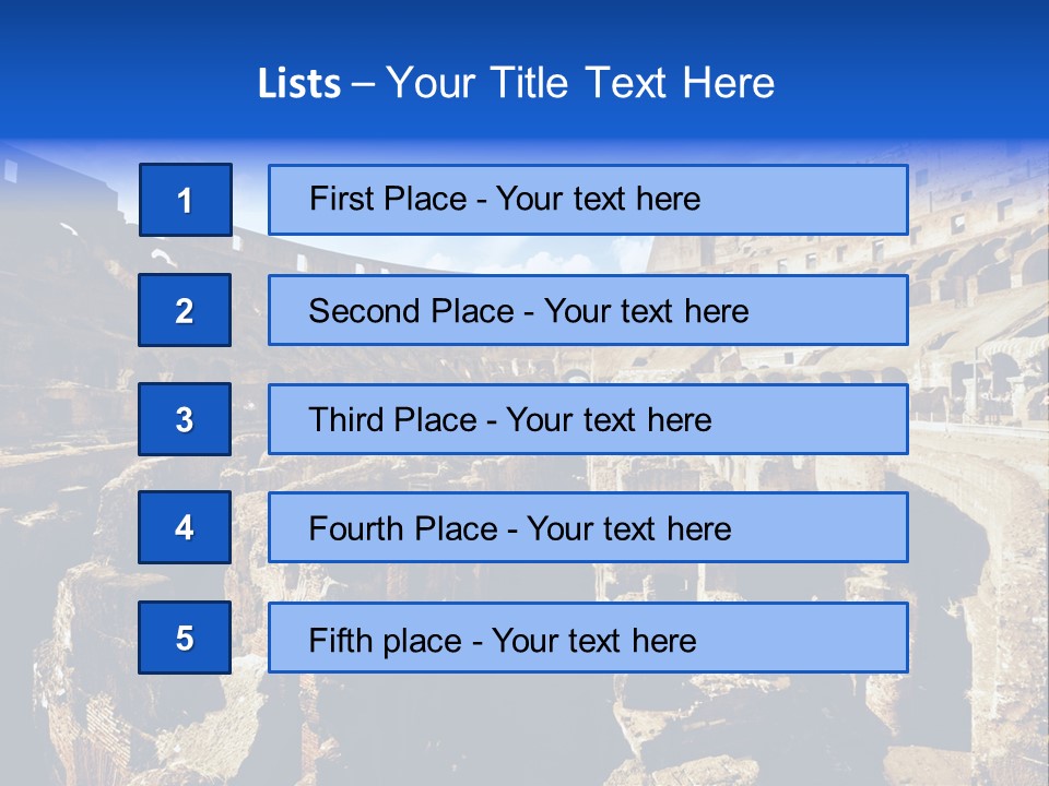 Culture Blue Brick PowerPoint Template