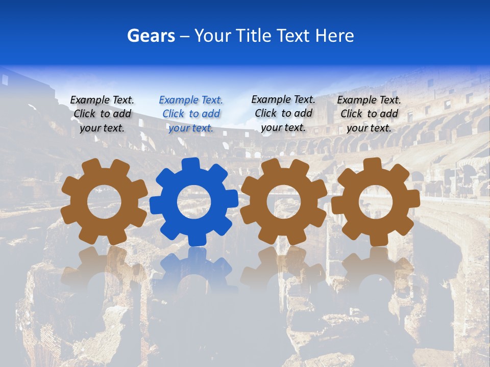 Culture Blue Brick PowerPoint Template