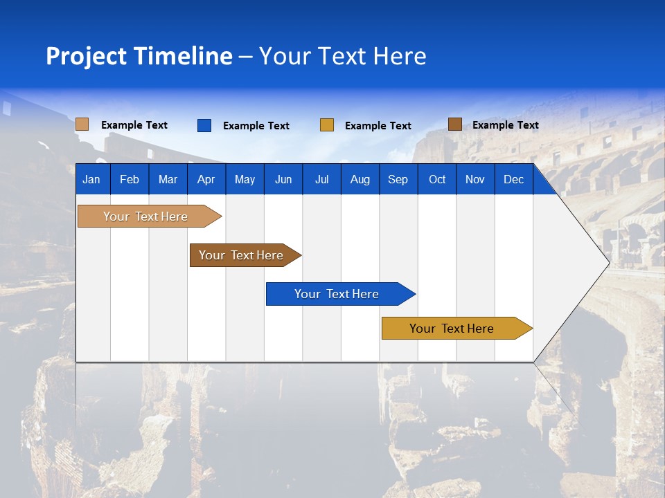 Culture Blue Brick PowerPoint Template