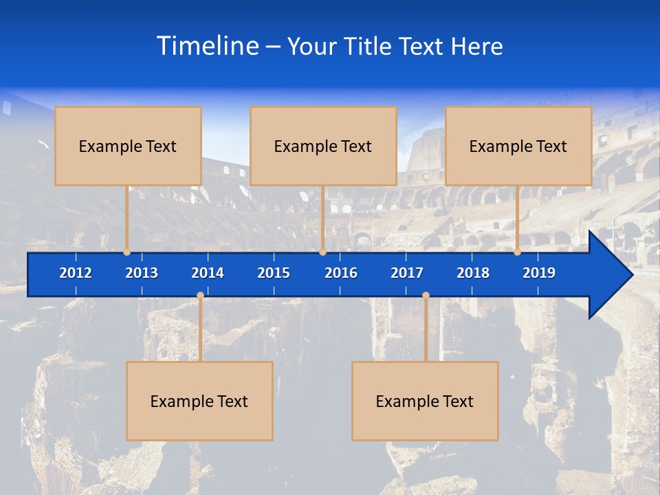 Culture Blue Brick PowerPoint Template