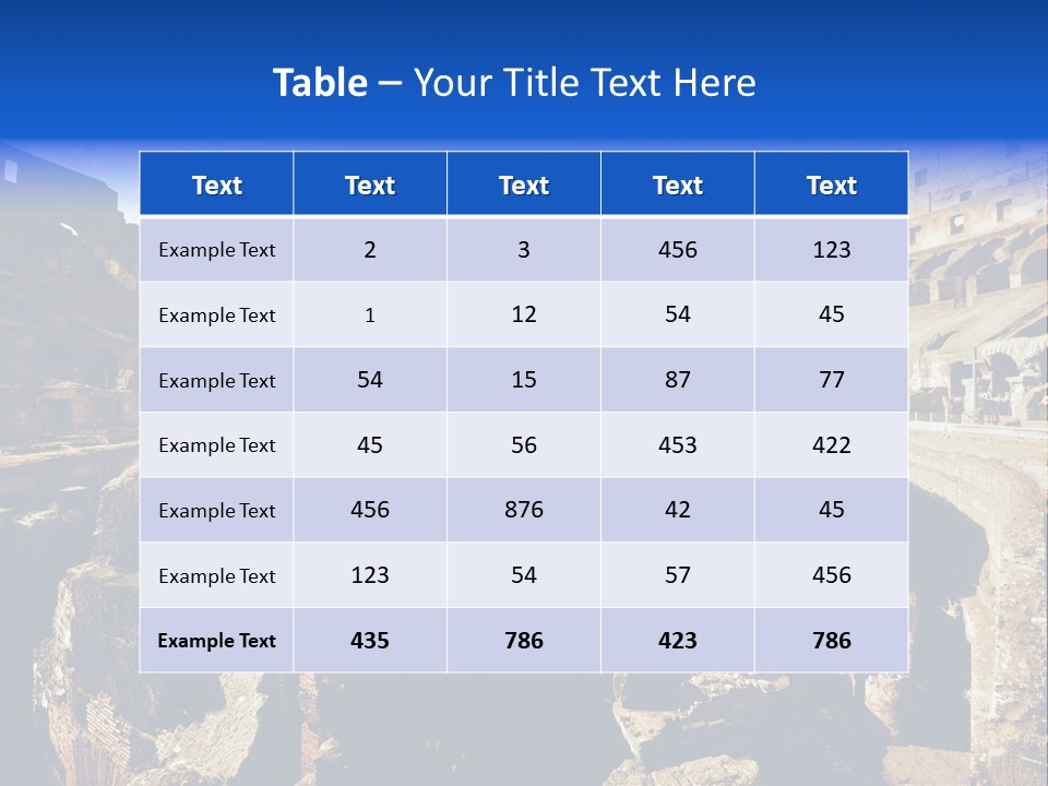 Culture Blue Brick PowerPoint Template