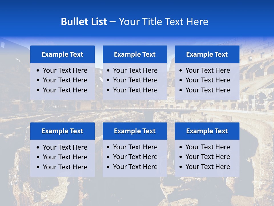 Culture Blue Brick PowerPoint Template